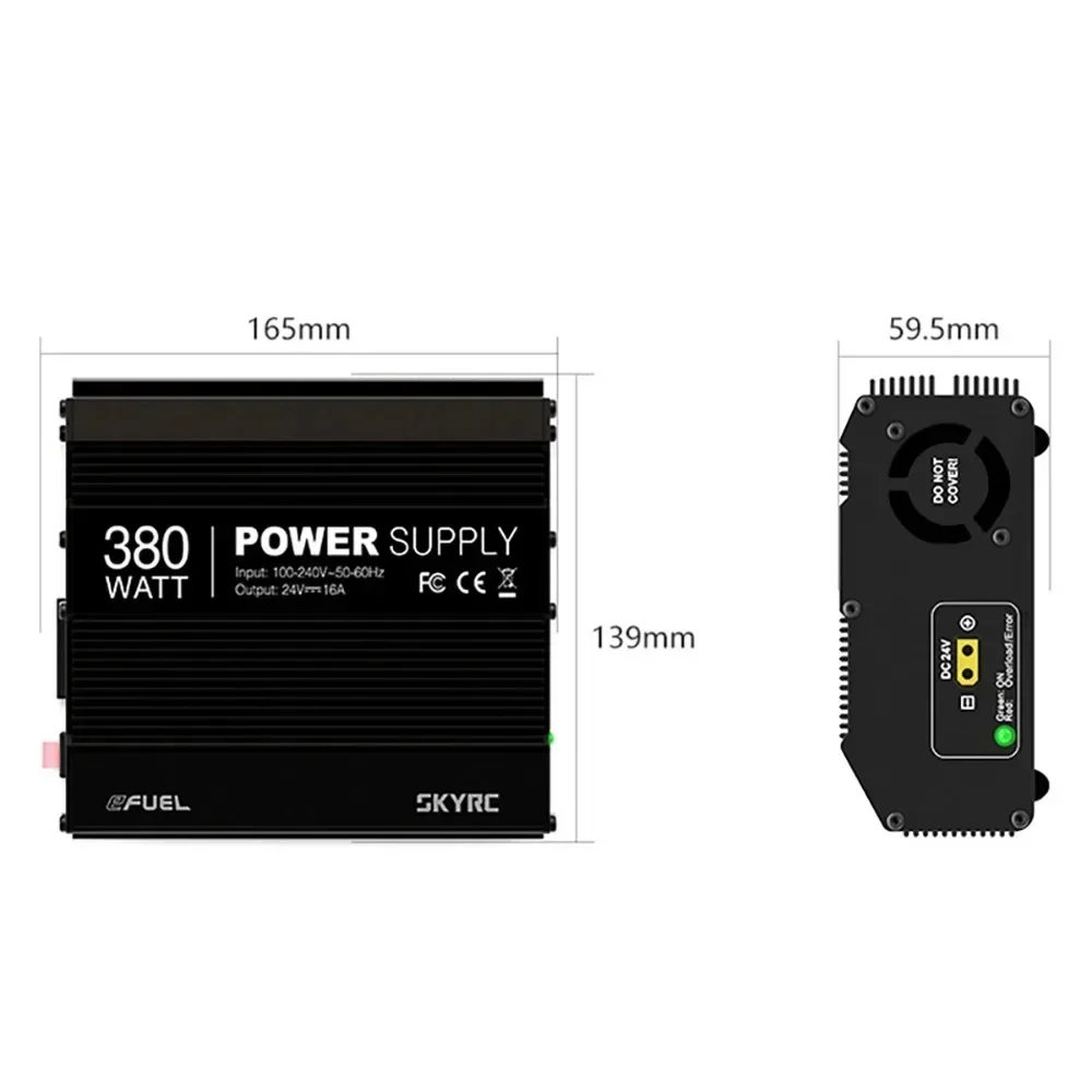 Блок питания SKYRC EFuel 380W 16A 100-200V 24V DC для зарядных устройств B6 Nano, ISDT Q6 Plus, E4Q и аксессуаров для радиоуправляемых моделей (art.: 3920d92b0ef4e) - 3920d92b0ef4e