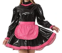 hot selling new pvc sissy pvc maid french dress uniform crosspressing output maid role play customization