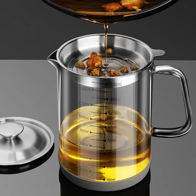 

Контейнер для смазки, масляные весы, кухонные приспособления, сетчатый домашний фильтр со стеклянным прозрачным маслоотделителем