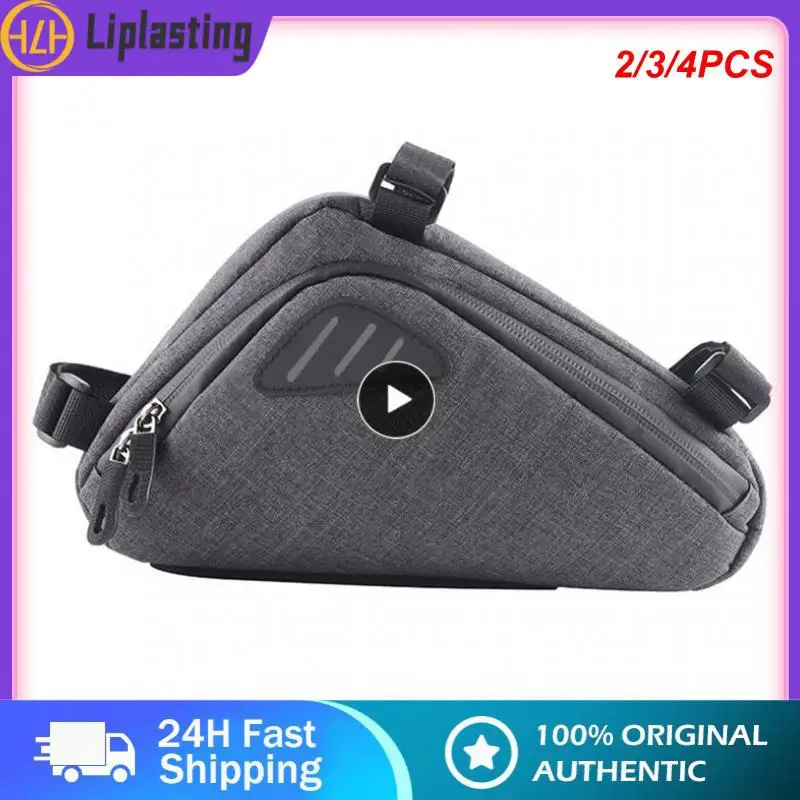 

4PCS Cycling Bag Bicycle Head Tube Handlebar Cell Mobile Phone Bag Nylon Waterproof Bike Triangle Frame Bag Storage Saddle Bag