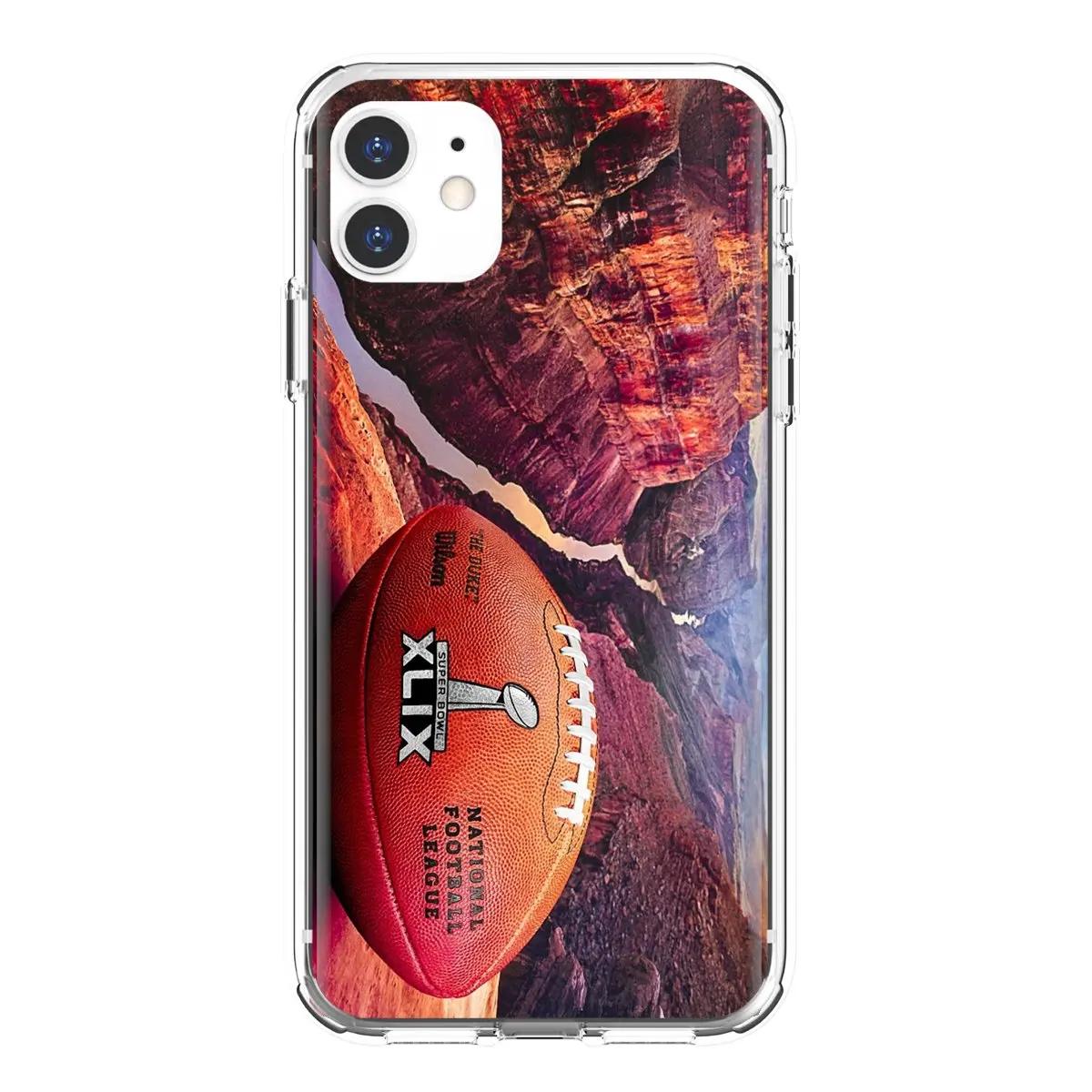 Классический мягкий чехол с изображением американского футбольного мяча для iPhone