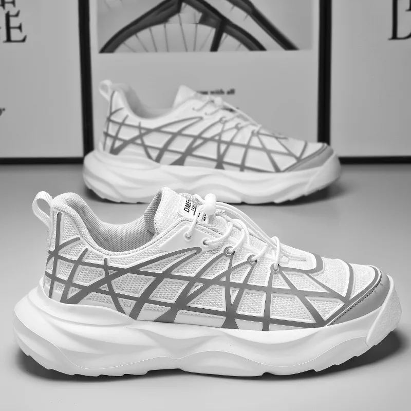

2023 Summer and Autumn Sports Mesh Mesh Casual Men's Shoes Tide with Pop Shoes Men's Teenagers Sports Outdoor Running Shoes
