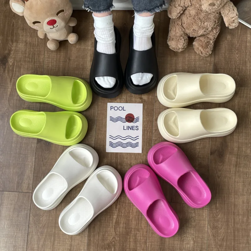 Solid EVA Slippers For Women Summer Platform Female Flip Flops Soft Bottom Footwear Woman Ladies Outside Slippers
