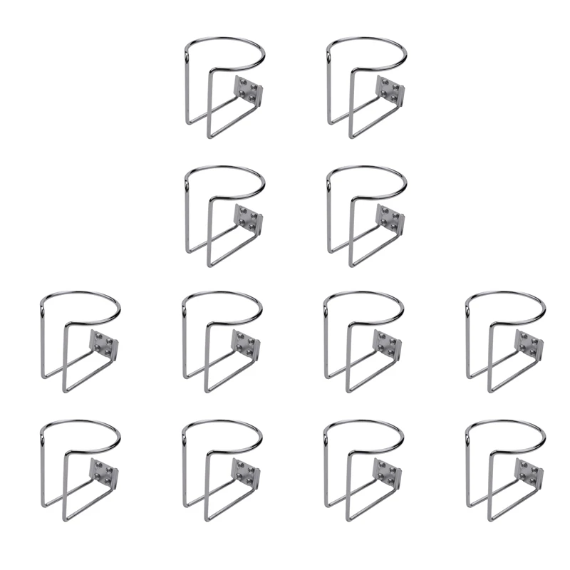 

12 шт., круглая кружка-держатель из нержавеющей стали