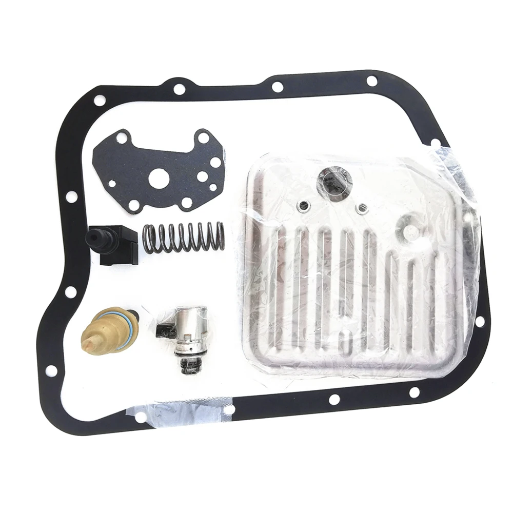 

Solenoid Valve Transmission Filter Kit 7pcs On Engine Block Billet Aluminum Durable New Auto Parts Sandwich Plate Adapter