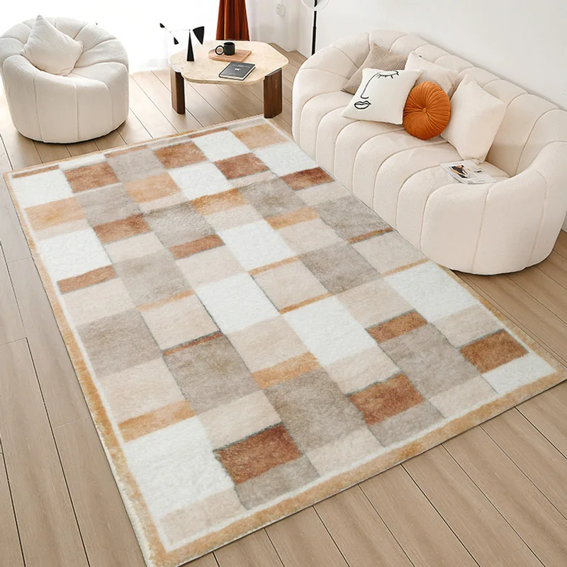 

Простые ковры в скандинавском стиле для гостиной, пушистые и мягкие коврики для украшения спальни, большой коврик для отдыха, удобный ковер для гардероба