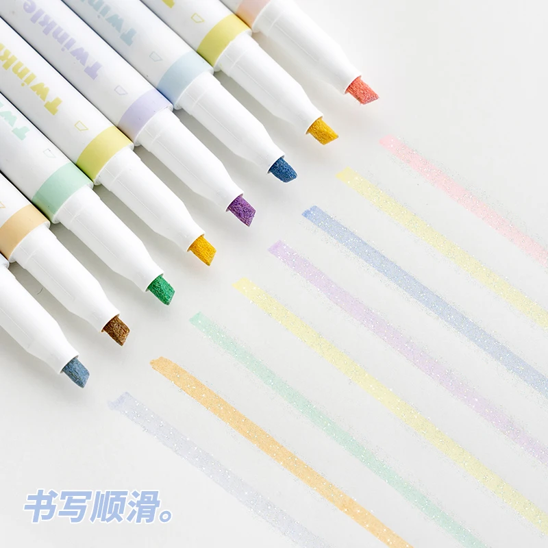 

4pcs Twinkle Scrapbooking Pen Magic Highlighter Marker Pen for Art Painting Writing Pen for DIY Scrapbooking Crafts