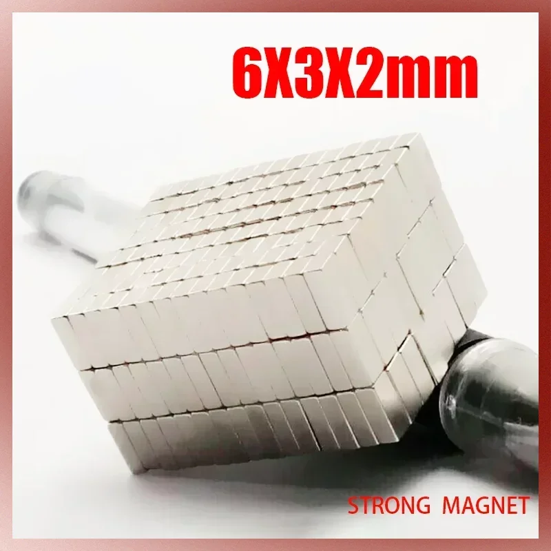 Магнит Неодимовый N35 6x3x2 мм 20/50/100/200 шт.