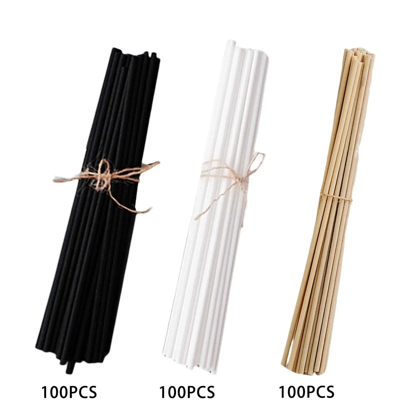 

100x Reed Diffuser Sticks 3mm 8inch Fragrance for Living Room SPA Bedroom