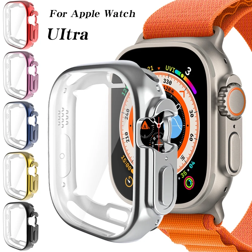 

Case for Apple Watch Ultra 49mm Screen Protector accessories Anti-Scratch Shockproof Shell TPU Cover Apple watch Ultra Case