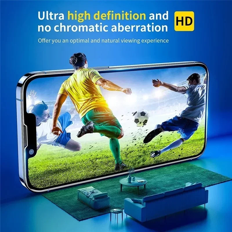 5 шт. закаленное стекло для iPhone 15 14 13 12 11 Pro Max Защитная пленка экрана IPhone 7 8 Plus SE X XS XR