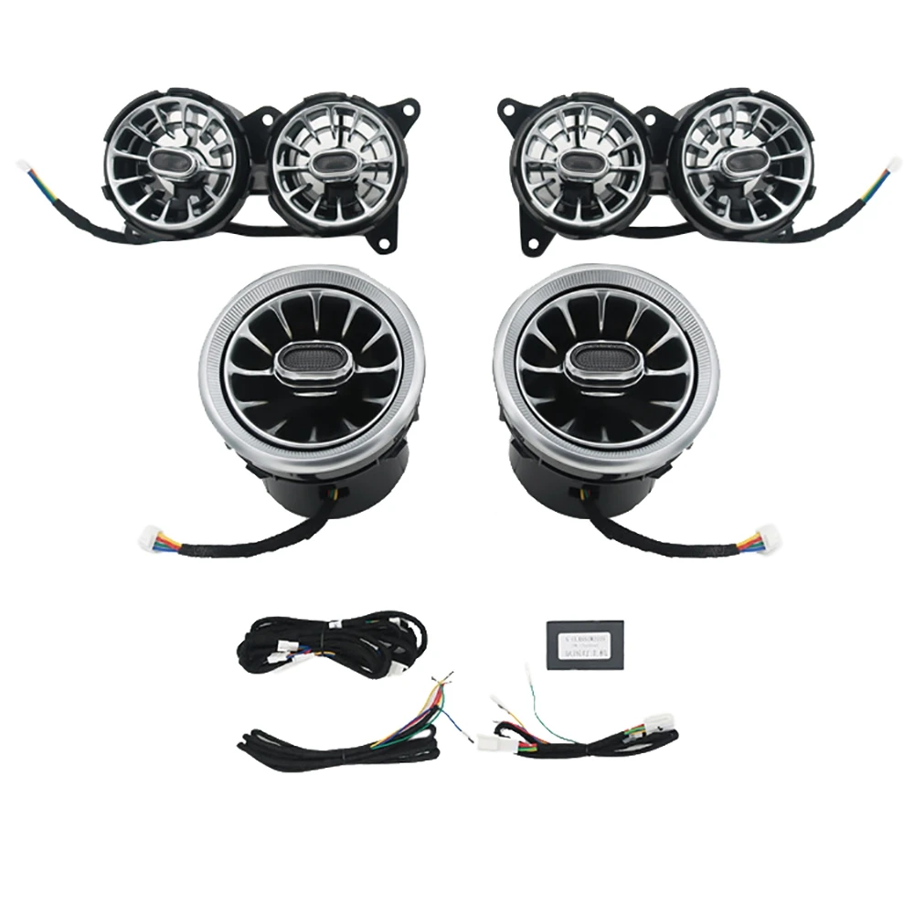 

7 цветов, автомобильная Передняя турбина, воздуховыпускное отверстие, светильник ная лампа A/C для вентиляционного отверстия для Benz S Class W222 ...