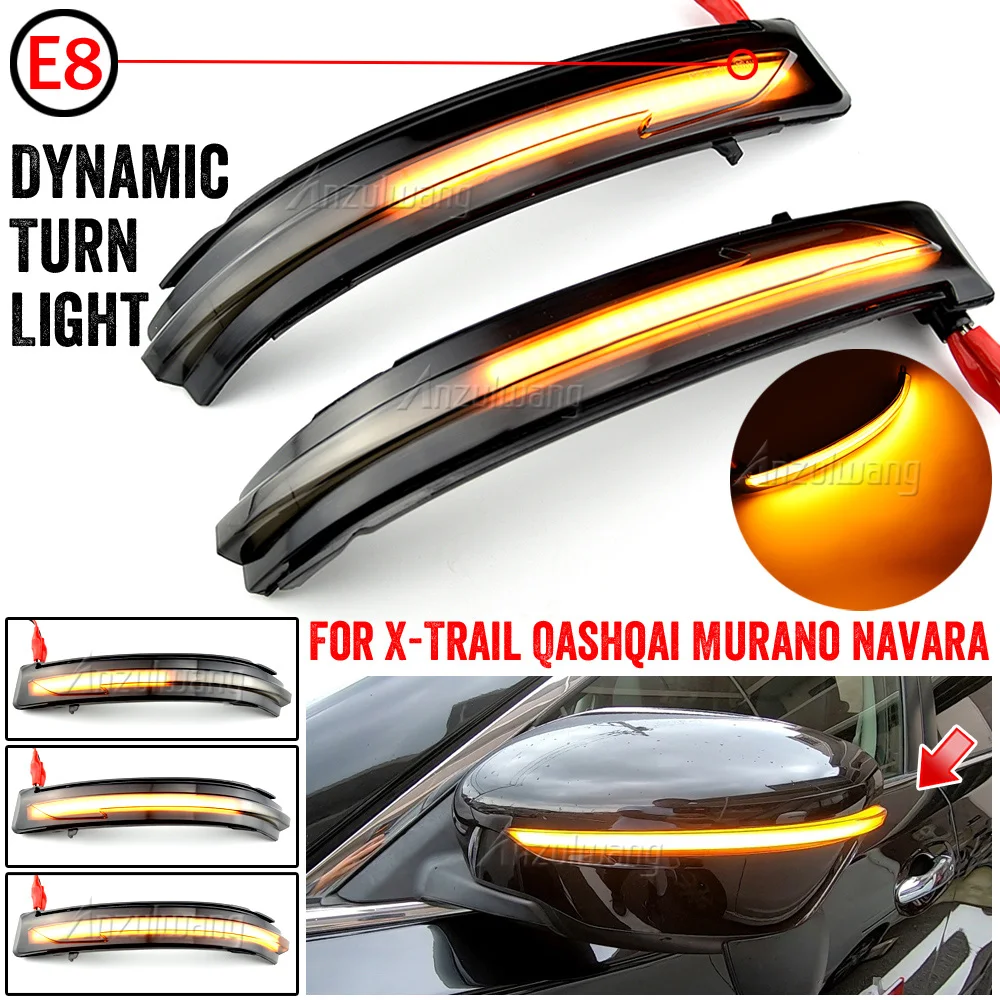 

LED Dynamic Side Mirror Turn Signal Sequential Light For Nissan X-Trail T32 Rogue Qashqai J11 Murano Z52 Juke Navara Pathfinder