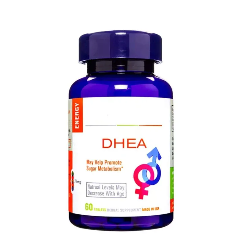 

Natural DHEA 75mg Promote Sugar Metabolism Ovarian maintenance, promote pregnancy Anti-Aging Balance Horm Levels 60 Tabs/bottle