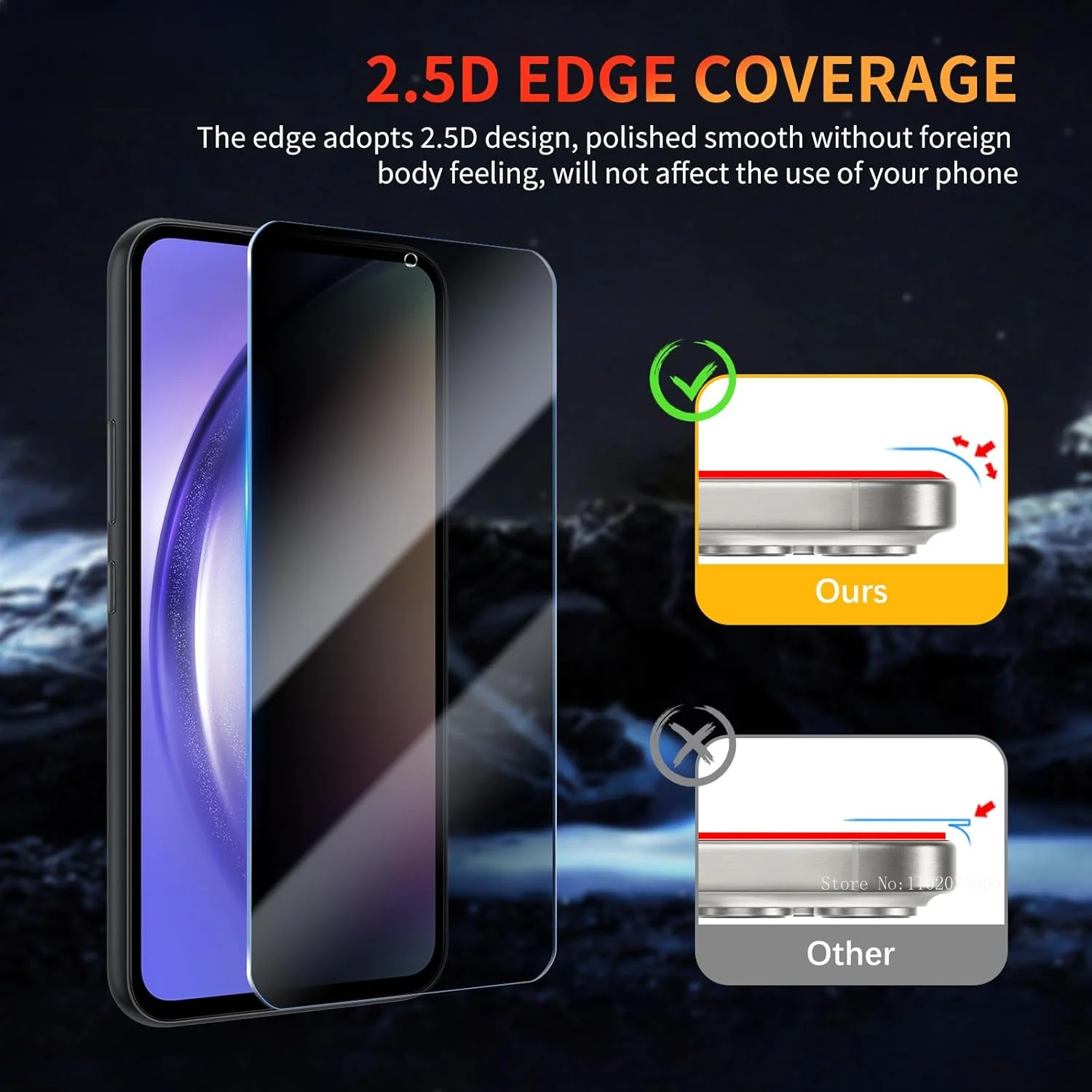 3 шт. антишпионская защитная пленка для экрана Samsung Galaxy A55 A15 A23 A35 A53 A73 5G закаленное