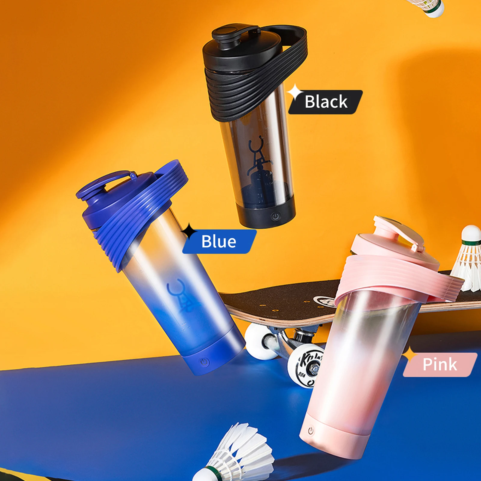 

800ML Automatic Self Stirring Protein Shaker Bottle Portable Movement Mixing Water Bottle Sports Shaker for Gym Powerful
