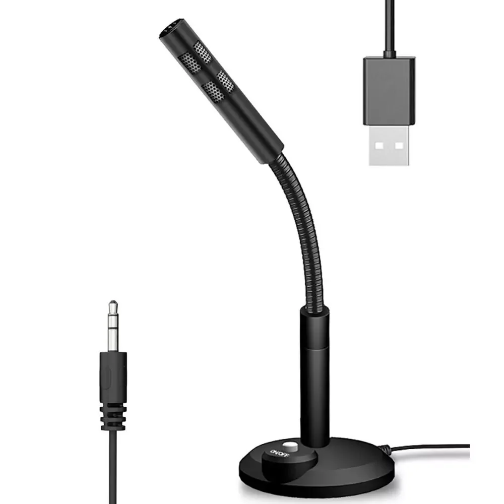 

Mini 3.5mm Studio Microphone Conference Speech Mic Stand Holder USB Desktop Microphone Notebook Computer For PC Laptops