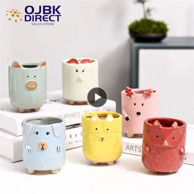 

Anti Aging Plant Flowerpot Comfort Small Space Flowerpot Remove Moisture Drainage Planter Artistic Atmosphere Ventilate Ceramics