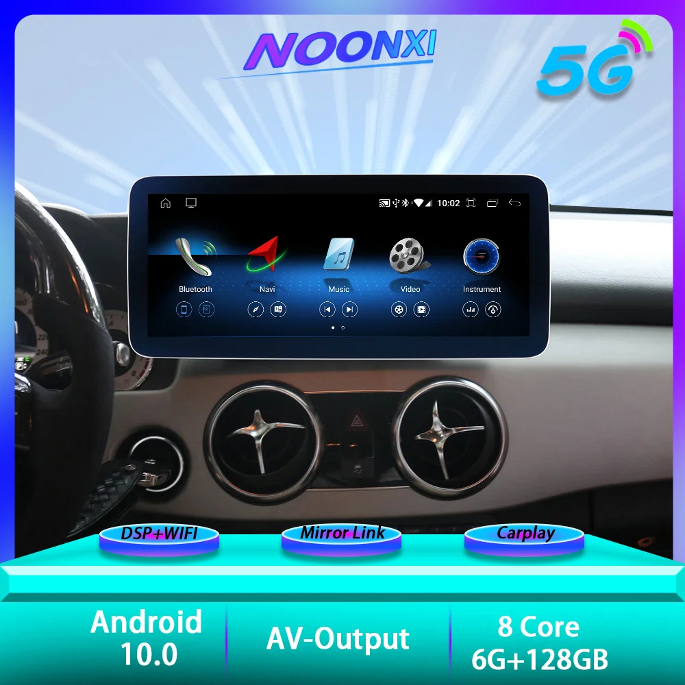 

128G For Mercedes-Benz GLK 2013-2015 ML Car Radio Stereo Multimedia Player GPS 5G WIFI Navigation Touch Screen Head Unit 2 DIN