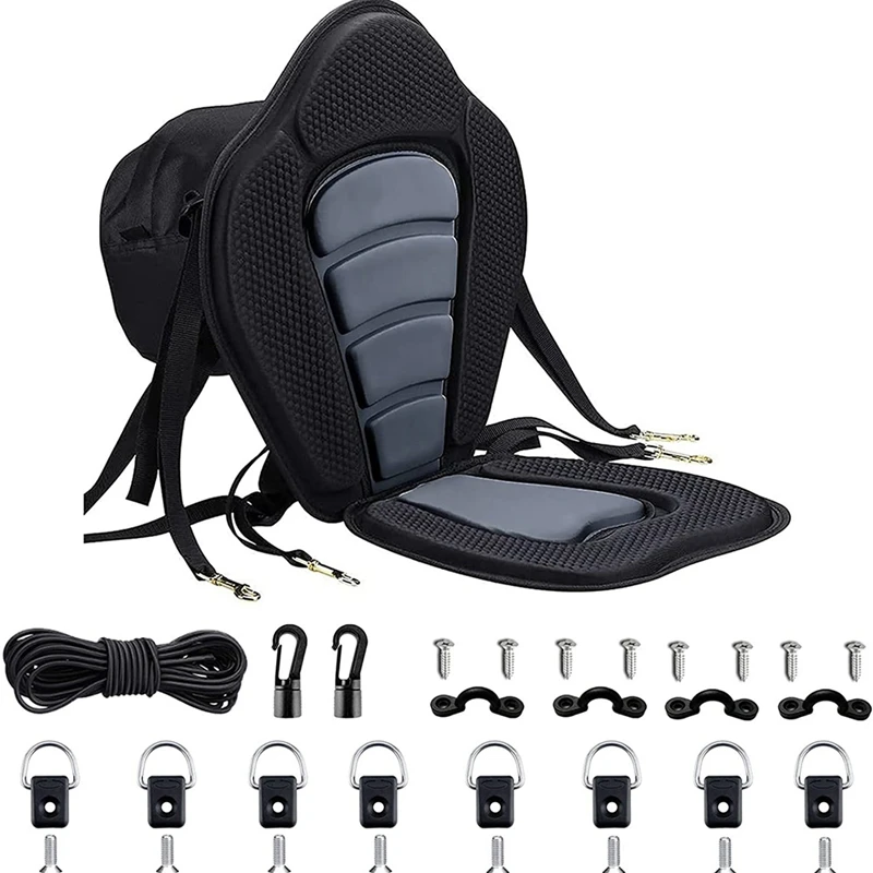 

Kayak Seat Paddle Board Seat Universal Sit-On-Top High Back Fishing Boat Seat With Storage Bag Kayak Accessories