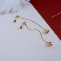 boho long tassel drop earrings gold color dangle earrings titanium steel fashion gold plated long thin chain earrings