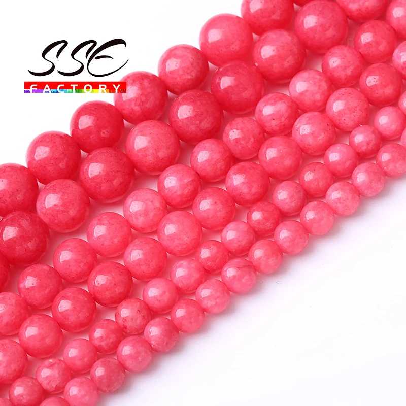 

Natural Argentinian Red Rhodonite Jades Beads For Jewelry Making Energy Healing Power Stone Beads DIY Bracelet 4 6 8 10 12mm 15"