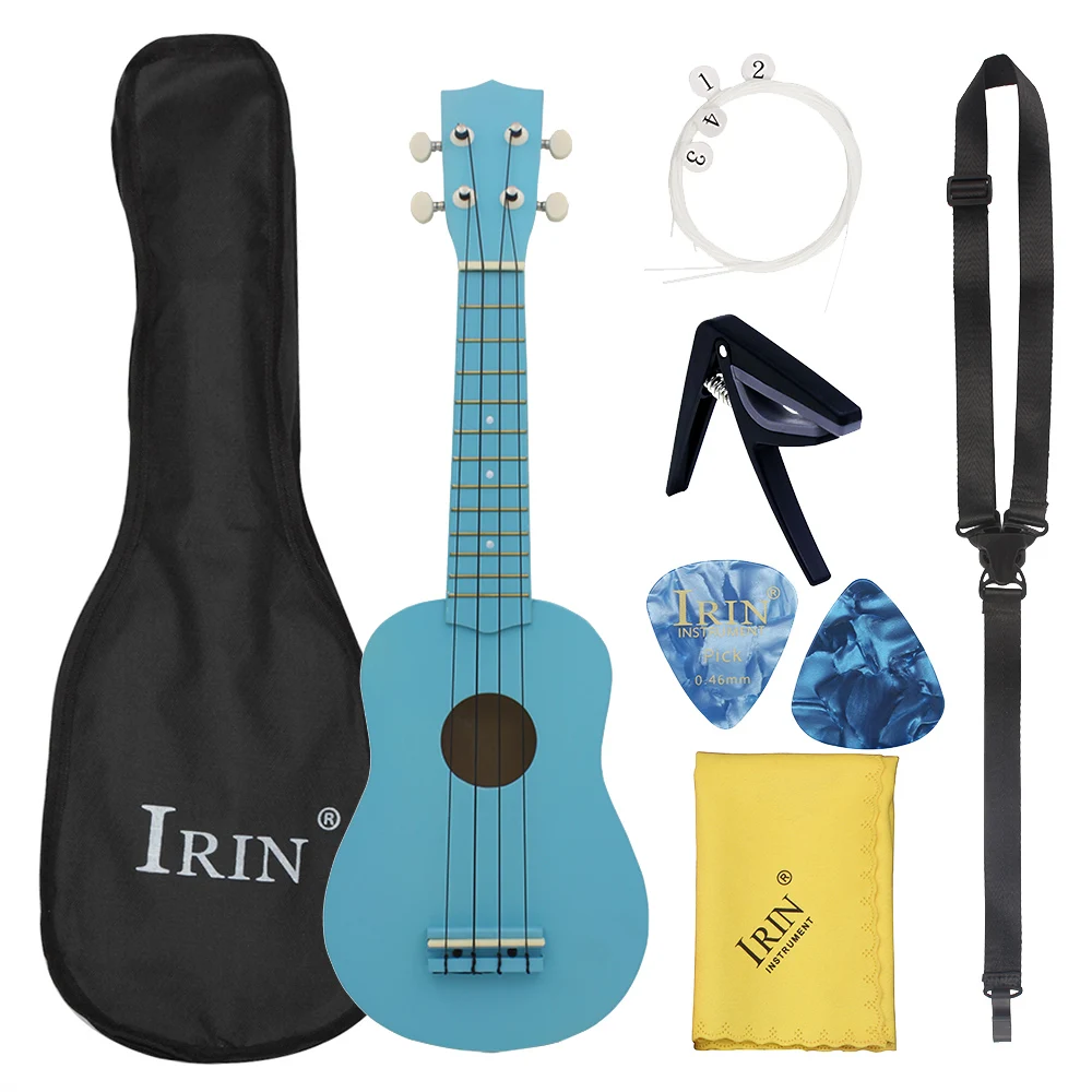 

21ft Basswood Ukulele Blue Guitar 4 String Hawaiian Guitar Instrument Soprano Ukulele Beginner Mini Guitar Starring Gift