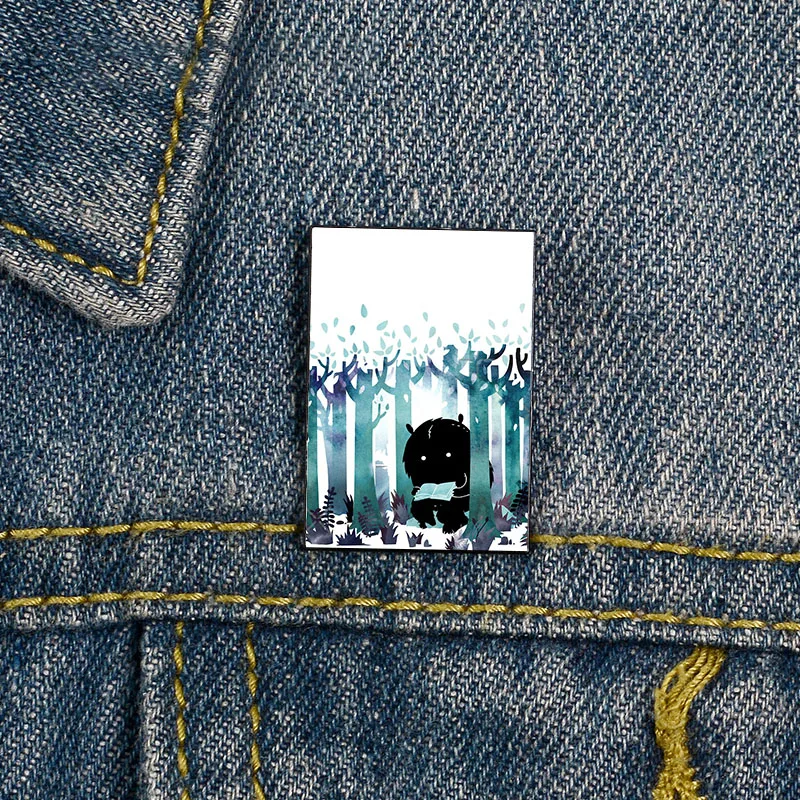 

Fashion Quiet Spot Printed Pin Custom Funny vintage Brooches Shirt Lapel teacher Bag Cute Badge Cartoon pins for Lover Girl