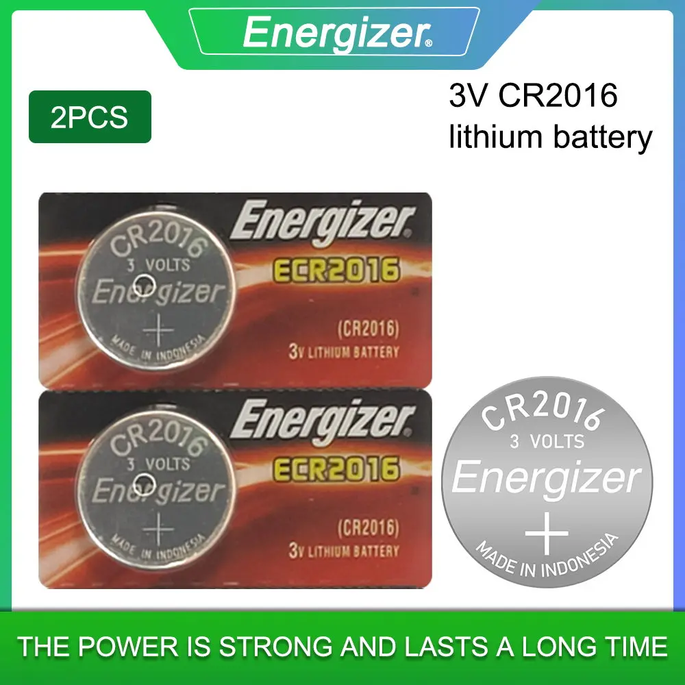 

2PCS Original Energizer CR2016 DL2016 Button Cell Battery 3V Lithium Batteries for Watch Computer Calculator Control DL/CR 2016