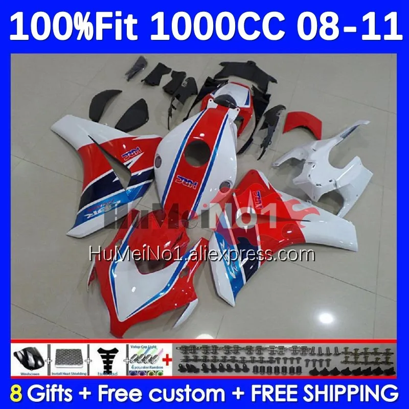 

OEM red white Injection For HONDA CBR1000 CBR 1000 RR CC 48No.159 CBR 1000RR 2008 2009 2010 2011 CBR1000RR 08 09 10 11 Fairing