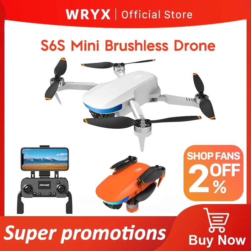

WRYX S6S Mini GPS Drone 4K Profesional HD Dual Camera 5G WIFI FPV Brushless Motor Folding Quadcopter RC Dron Helicopter Toy Gift