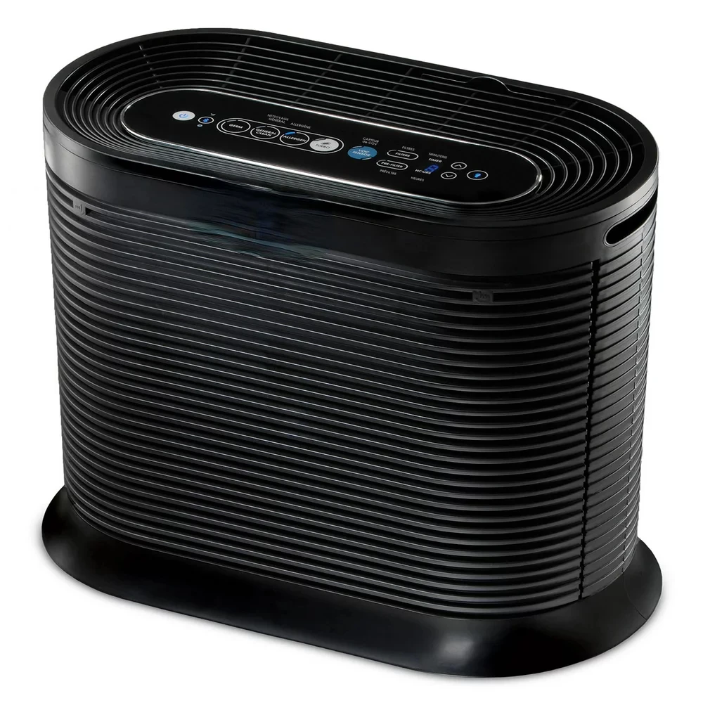 

HEPA Air Purifier, Airborne Allergen Reducer for Large Rooms (310 sq ft), Black - Wildfire/Smoke, Pollen, Pet Dander, and Dust A