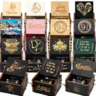 Новейшая цветная Музыкальная шкатулка с принтом бумажного дома, Музыкальная шкатулка с ручкой, музыкальная шкатулка, украшение для игрушек