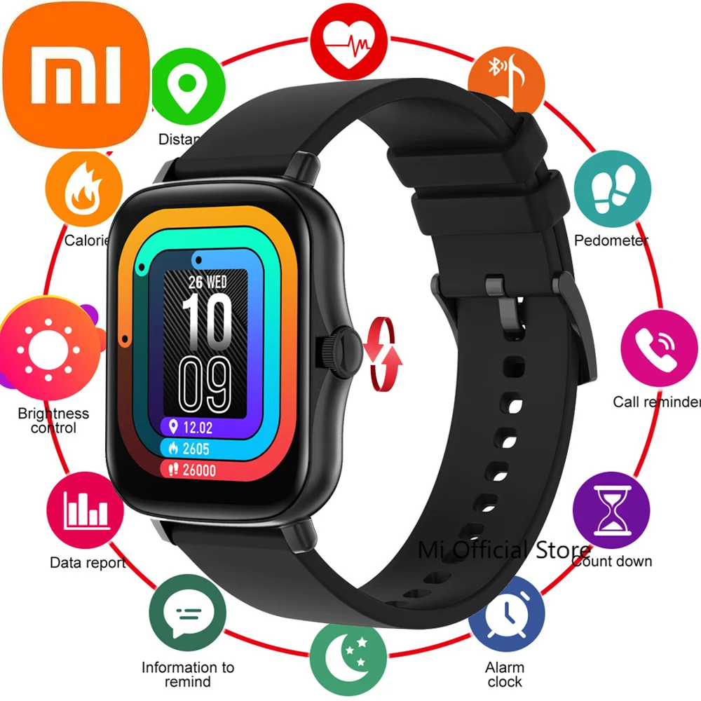 

Смарт-часы Xiaomi мужские/женские спортивные с сенсорным экраном и Пульсометром