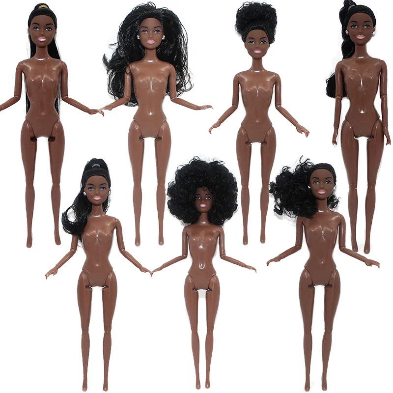 1/6 африканская кукла без одежды 11 шарнирных суставов тела 30 см Bjd кудрявая прямая оплетка конский хвост черные люди игрушки для девочек модная смена