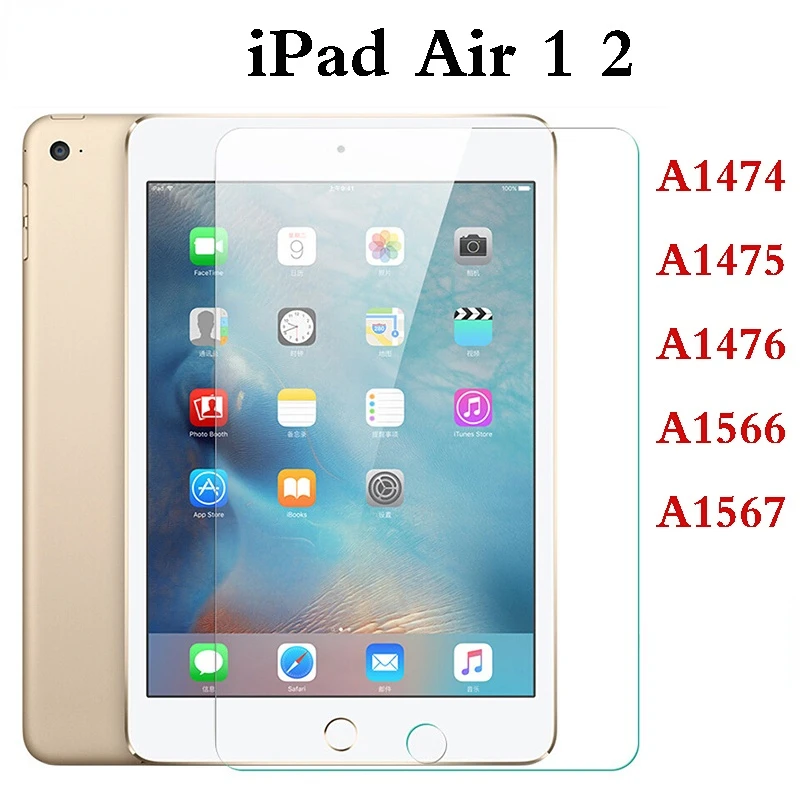 

Закаленная пленка для iPad Air 1, 2, 2013, 2014, 9,7 дюйма, полное покрытие, Защитное стекло для экрана Apple iPad A1474, A1475, A1476, A1566, A1567