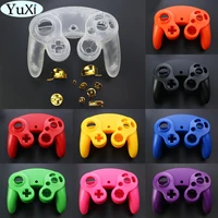 yuxi 1set front back controller housing shell replacement part for ngc gamepad handle cover case with gold button