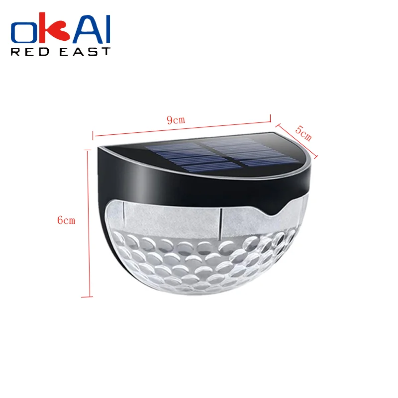 

6LED Semicircular Table Ladder Light Garden Sink Light Wall Light Solar Light Railing Light