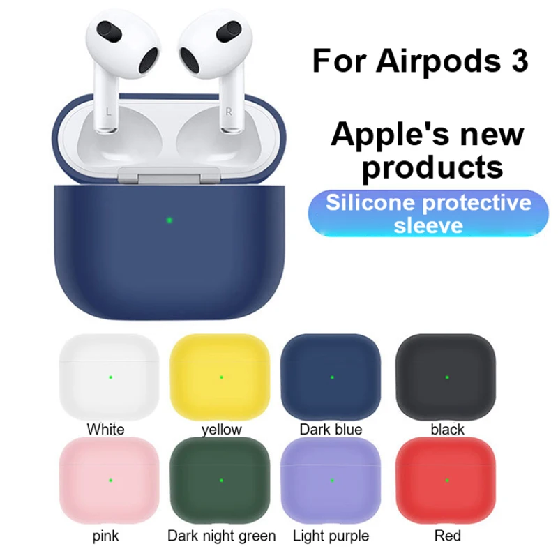 Силиконовый Защитный Мягкий Чехол Для Беспроводных Наушников Airpods 3-го Поколения