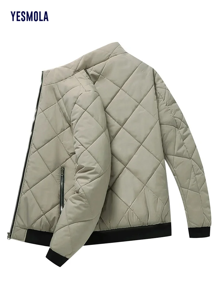 YESMOLA Cotton Padded Jacket Men's Autumn Winter Parkas Coat Men 2022 New Casual Thick Warm Outwear Male Clothing