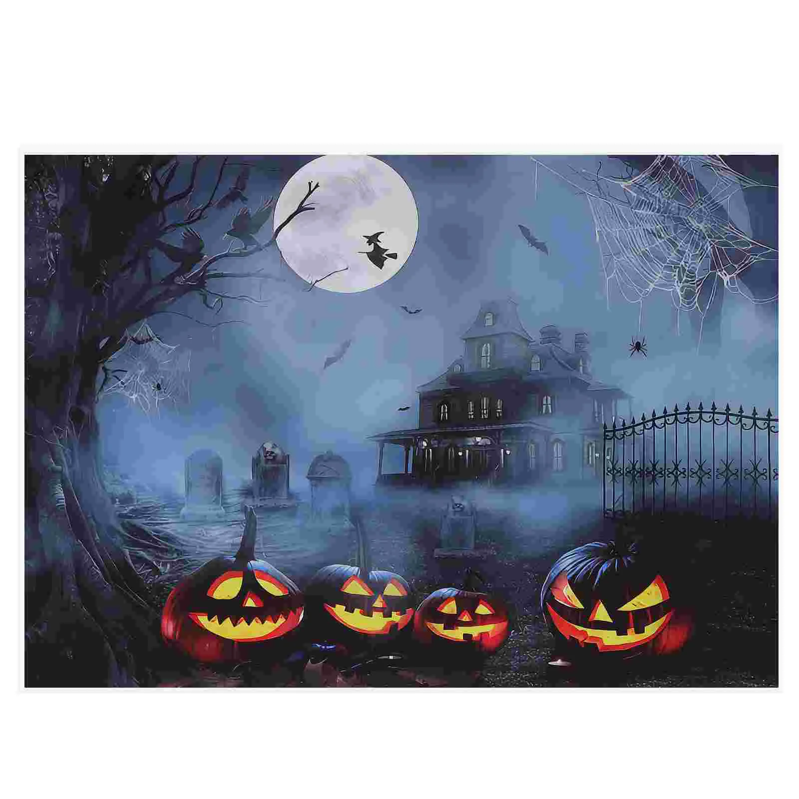 

Backdrop Party Photo Background Decor Scene Layout House Haunted Booth Picture Spooky Wall Birthday Outdoor Photoshoot Creepy