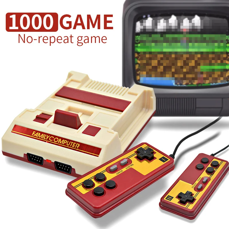 

New Mini Portable Video Game Console Nostalgic Family Game for NSE FC TV Game Bulit In 1000 Classic Games Video Game