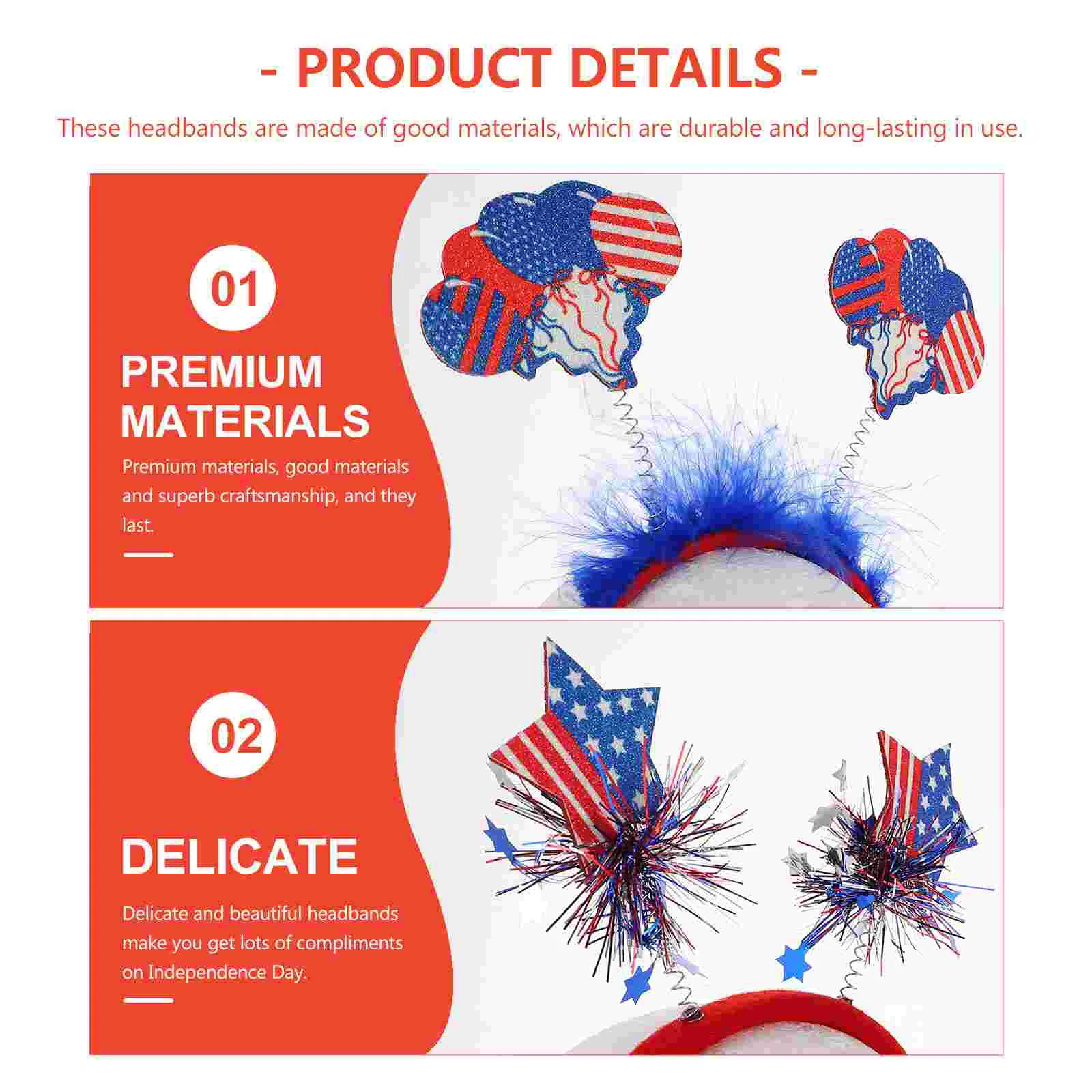 6 шт. повязка на голову ко Дню независимости женский декор для вечеринки костюм