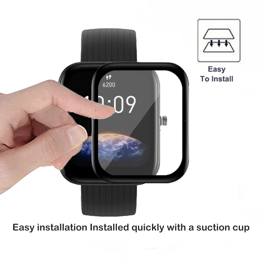 Фото 2 шт. полная защита экрана для Amazfit Bip 3 3D изогнутое покрытие мягкая защитная пленка 2 шт. полная защита экрана для Amazfit Bip 3 3D изогнутое покрытие мягкая защитная пленка
