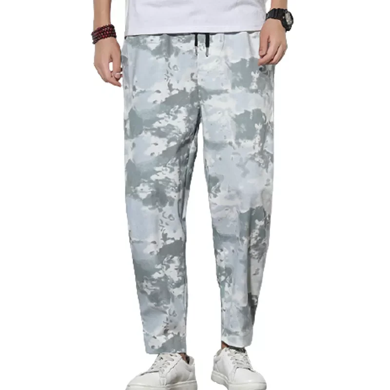 

Comfortable Casual Loose Straight-Leg Pants Camouflage Harem Pants Premium Quality Men's Trousers Chinese Style