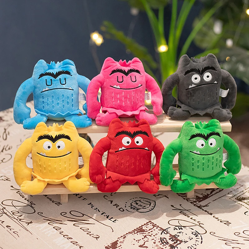 

6pcs 15cm Kawaii The Color Monster Plush Toys Cute Stuffed Toy Children Baby Appease Emotion Plushie Doll for Kids Birthday Gift