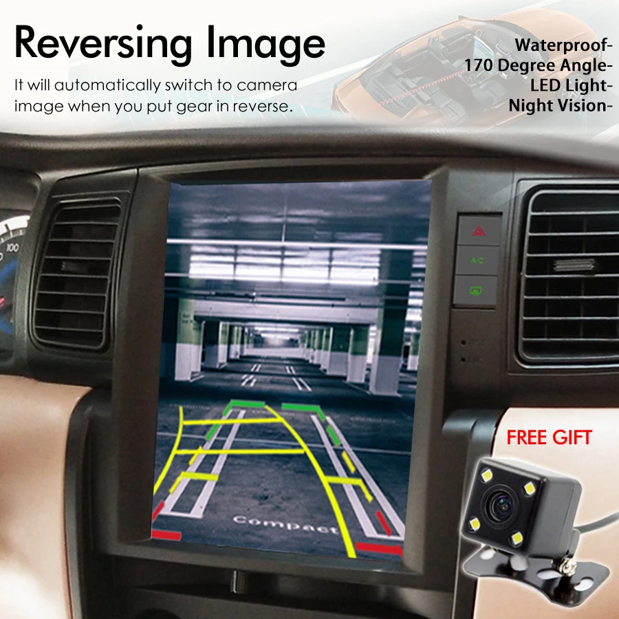 Автомобильный мультимедийный видеоплеер с радио и экраном 10 4 дюйма Тесла для TOYOTA