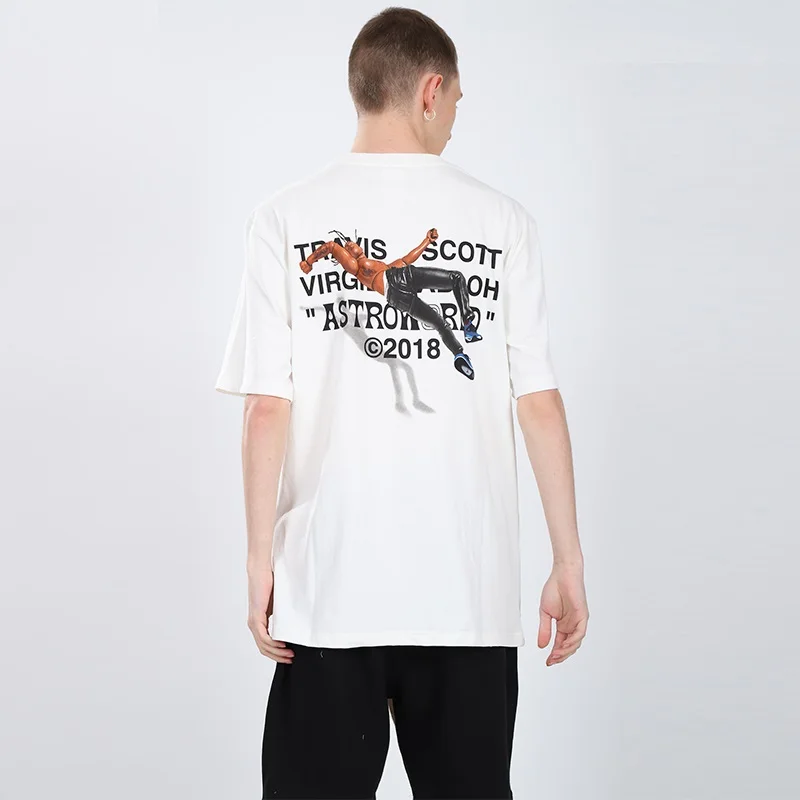 

Fashion Shirt Letter Print Short Sleeve T-Shirts Retro Hip-Hop Fashion Loose Crew Neck Tee for Men Women