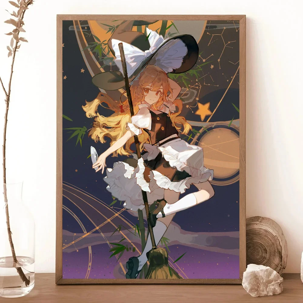 1 шт. самоклеящийся постер Marisa Kirisame Anime Touhou Project Series