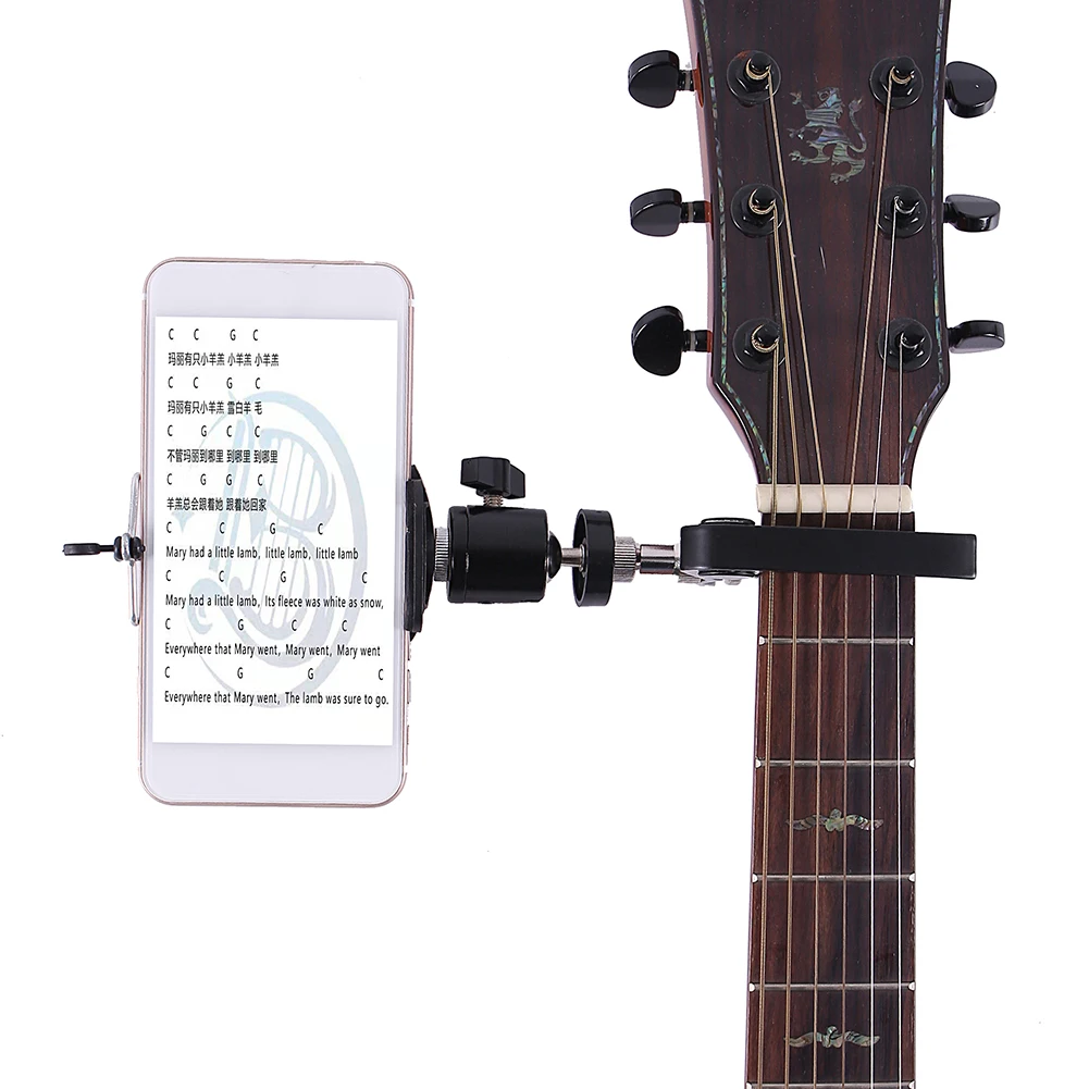 

Multifunction Guitar Head Capo Clip Mic Stand Phone Holder Headstock Neck Clamp Acoustic Electric Guitars Capo Accessories